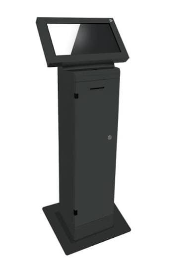 TurnFlow compact kiosk for pharmacies, ideal for tight spaces