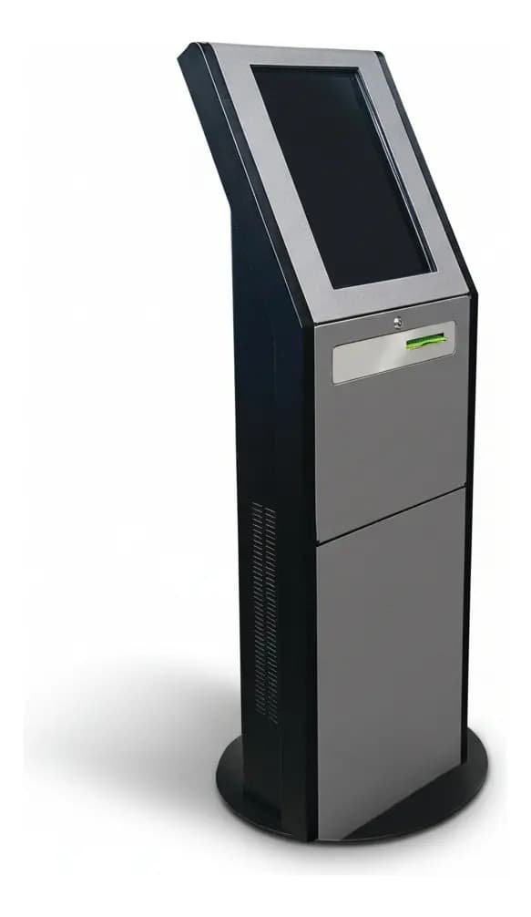 TurnFlow premium kiosk for pharmacies, with a larger screen and presence